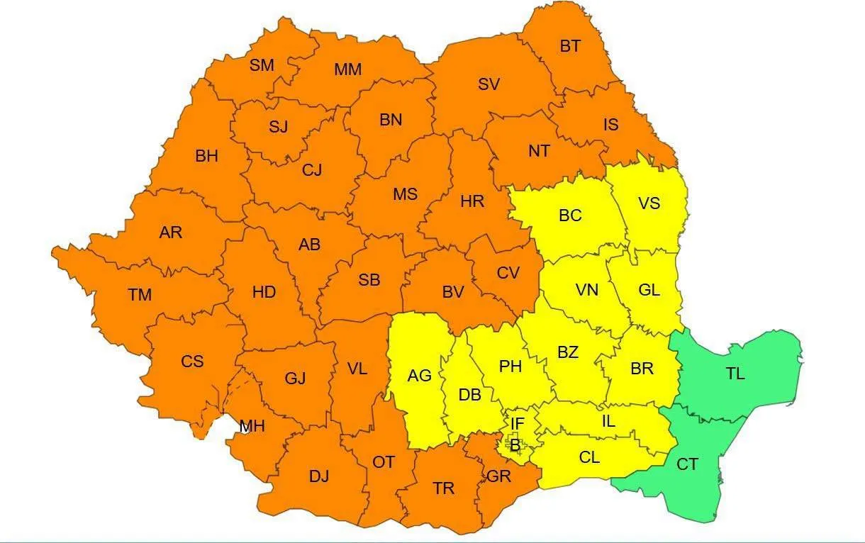Valul de căldură lovește România. Temperaturile ating 40 de grade în mai multe regiuni și meteorologii emit coduri portocalii