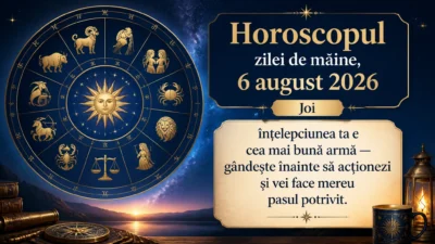 Horoscopul zilei de mâine, 6 august 2026. Joi, înțelepciunea ta e cea mai bună armă — gândește înainte să acționezi și vei face mereu pasul potrivit