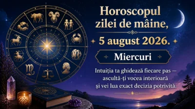 Horoscopul zilei de mâine, 5 august 2026. Miercuri, intuiția ta ghidează fiecare pas — ascultă-ți vocea interioară și vei lua exact decizia potrivită
