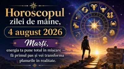 Horoscopul zilei de mâine, 4 august 2026. Marți, energia ta pune totul în mișcare — fă primul pas și vei transforma planurile în realitate