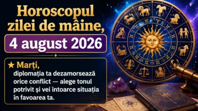 Horoscopul zilei de mâine, 4 august 2026. Marți, diplomația ta dezamorsează orice conflict — alege tonul potrivit și vei întoarce situația în favoarea ta