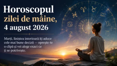 Horoscopul zilei de mâine, 4 august 2026. Marți, liniștea interioară îți aduce cele mai bune decizii — oprește-te o clipă și vei alege exact ce ți se potrivește