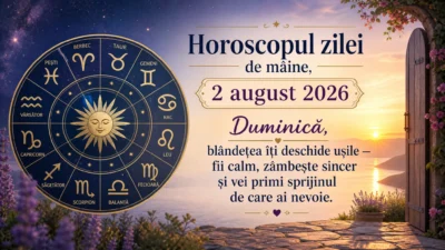 Horoscopul zilei de mâine, 2 august 2026. Duminică, blândețea îți deschide ușile — fii calm, zâmbește sincer și vei primi sprijinul de care ai nevoie