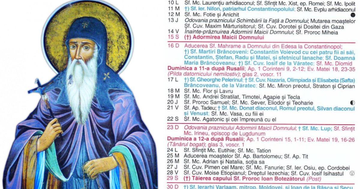Sărbătoare pe 17 august 2026: Povestea neștiută a Sfântului Ioan de Rila, monahul care a refuzat aurul unui țar