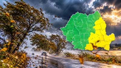România, tăiată în două de vreme! Unde vor fi 26 de grade și unde revin rafalele de 70 km/h