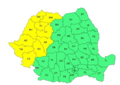 Val de căldură în România. Zece județe se află sub cod galben de caniculă până la 35 de grade