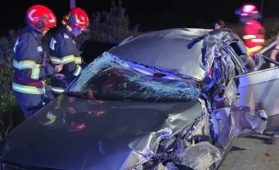 Accident rutier mortal în Mehedinți. Un bărbat a murit după ce mașina sa s-a izbit violent de un autotren