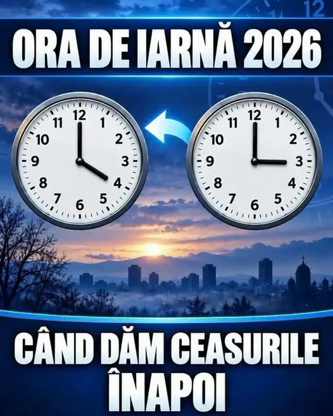 Trecerea la ora de iarnă. Când are loc modificarea și cum ne afectează organismul