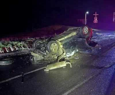 Accident grav în raionul Strășeni. O fetiță de șase ani și părinții ei au ajuns la spital după ce mașina a ieșit de pe șosea
