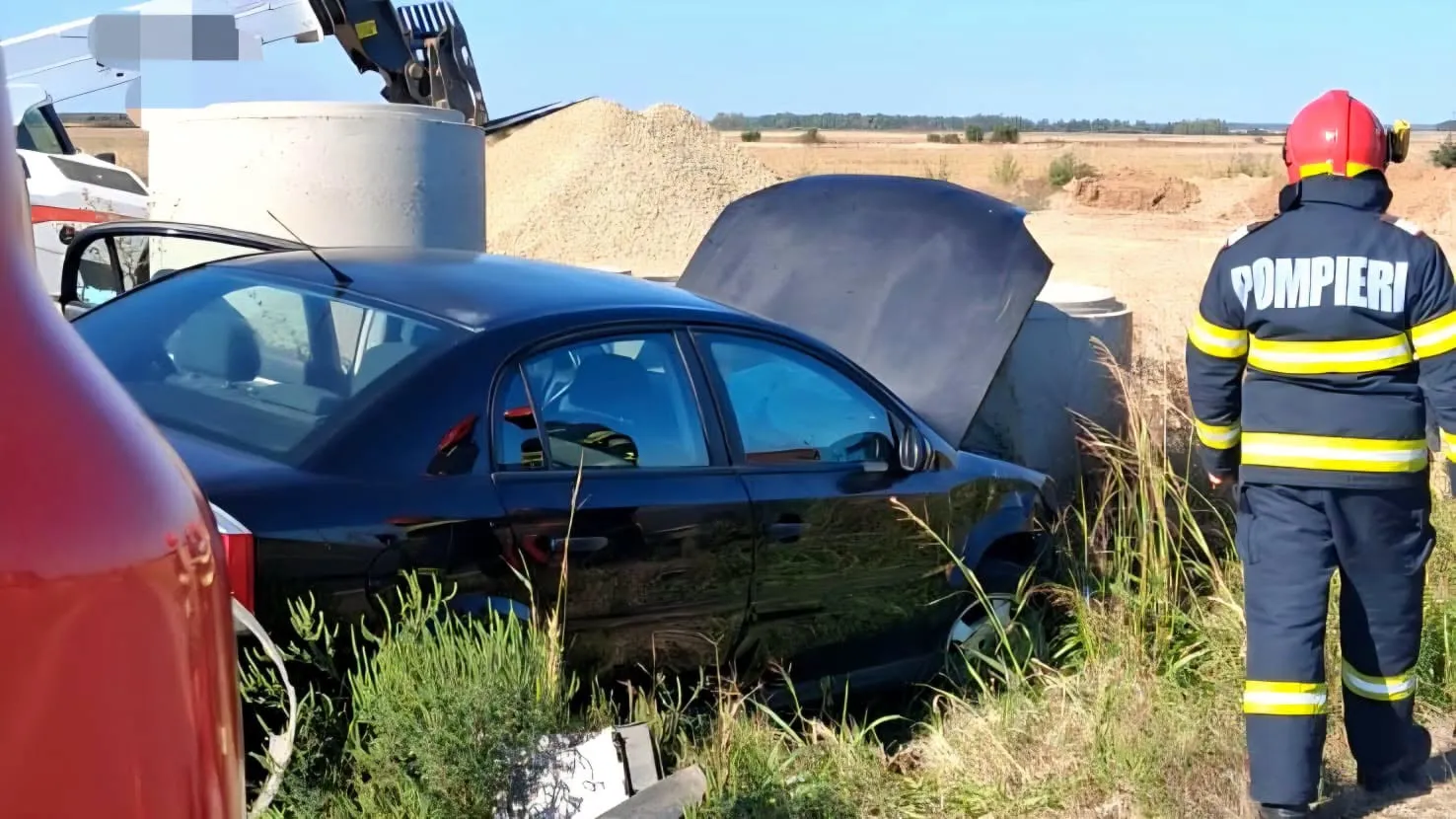 Accident rutier la Blejești. Trei persoane rănite după impactul dintre două mașini