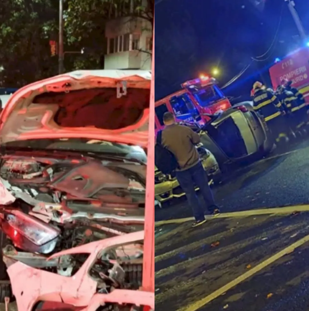ULTIMĂ ORĂ! PRĂPĂD pe șoselele! Mașină RĂSTURNATĂ și un șofer la SPITAL!