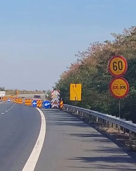 ATENȚIE, ȘOFERI! Noi RESTRICȚII pe A1! Benzi închise între Margina și Traian Vuia